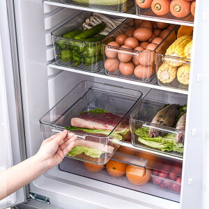 加厚冰箱收納盒透明抽屜式冷凍蔬菜保鮮盒雞蛋儲物廚房食品整理盒