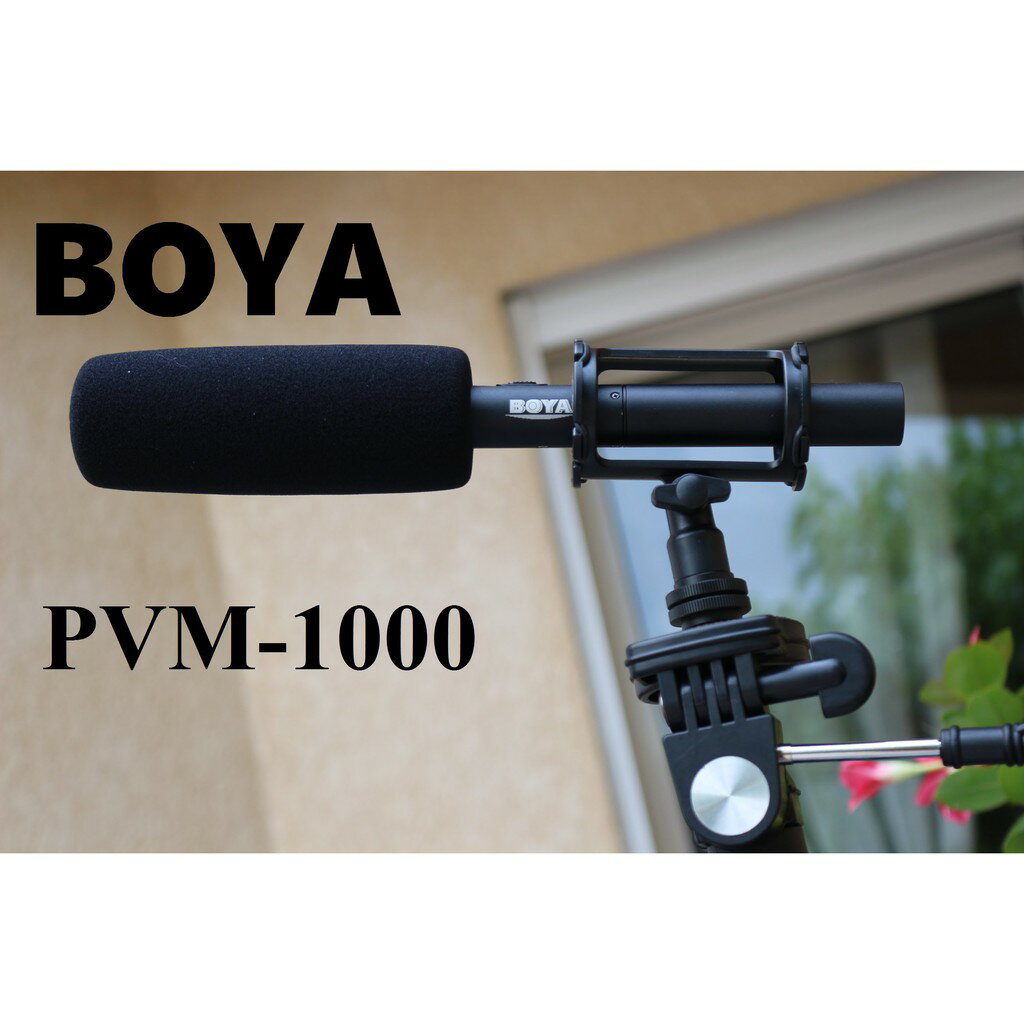 【eYe攝影】現貨 含毛套 BOYA PVM1000 超心型 槍型 高感度心型指向性麥克風 攝影機 單眼相機 採訪 直播
