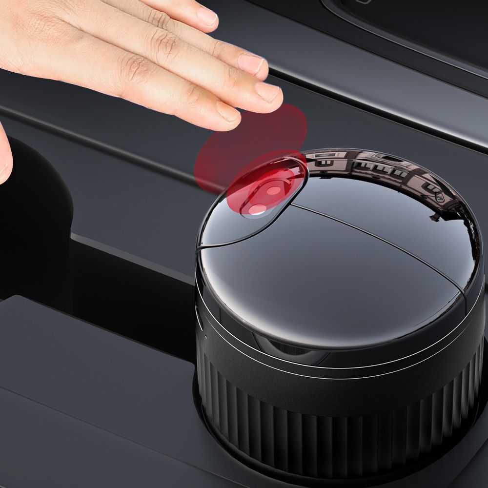 車內煙灰缸 新款智能車用煙灰缸紅外感應一掃即開金屬內膽汽車用品福利款