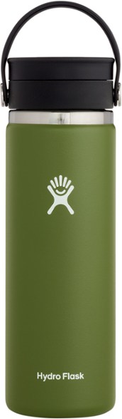 【【蘋果戶外】】Hydro Flask【咖啡蓋 / 寬口 / 591ml】20oz 橄欖綠 美國不鏽鋼保溫保冰瓶 保冷保溫瓶 不含雙酚A