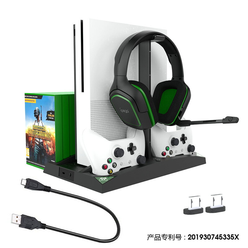XBOX ONESX六合一充電座 多功能散熱風扇碟架通用手柄觸點雙充