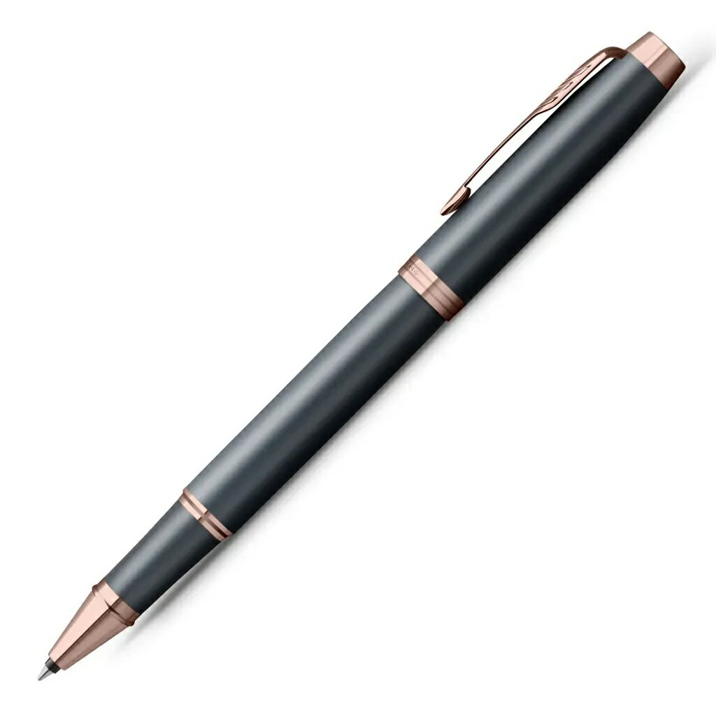 PARKER 派克 IM金屬系列暮光藍鋼珠筆 真皮筆套禮盒 2