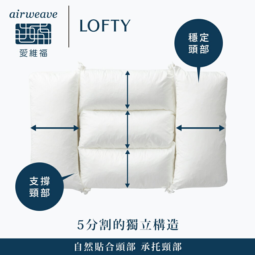 LOFTY 枕工房｜airweave 愛維福 雙面快眠枕 (百年專業睡枕品牌 透氣可水洗 支撐力佳 分散體壓) 3