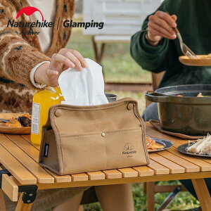 Naturehike挪客帆布紙巾收納盒戶外餐桌茶幾抽紙盒露營家用收納袋