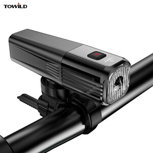 TOWILD拓野BR800腳踏車前燈強光手電筒USB充電前燈山地車騎行裝備