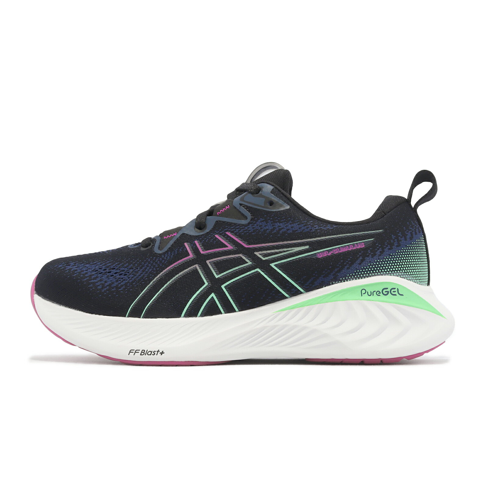 Asics 慢跑鞋 GEL-Cumulus 25 女鞋 黑 綠 粉紅 緩衝 厚底 運動鞋 亞瑟膠 亞瑟士 1012B441001