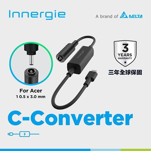 【現折$50 最高回饋3000點】 台達Innergie C-Converter【Acer】Tip對USB-C 充電連接器/轉換器