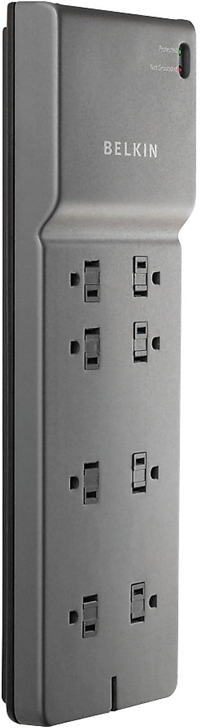 [6美國直購] Belkin BE108200-06 8-Outlet Power Strip Surge Protector 6ft w/ Telephone Protection