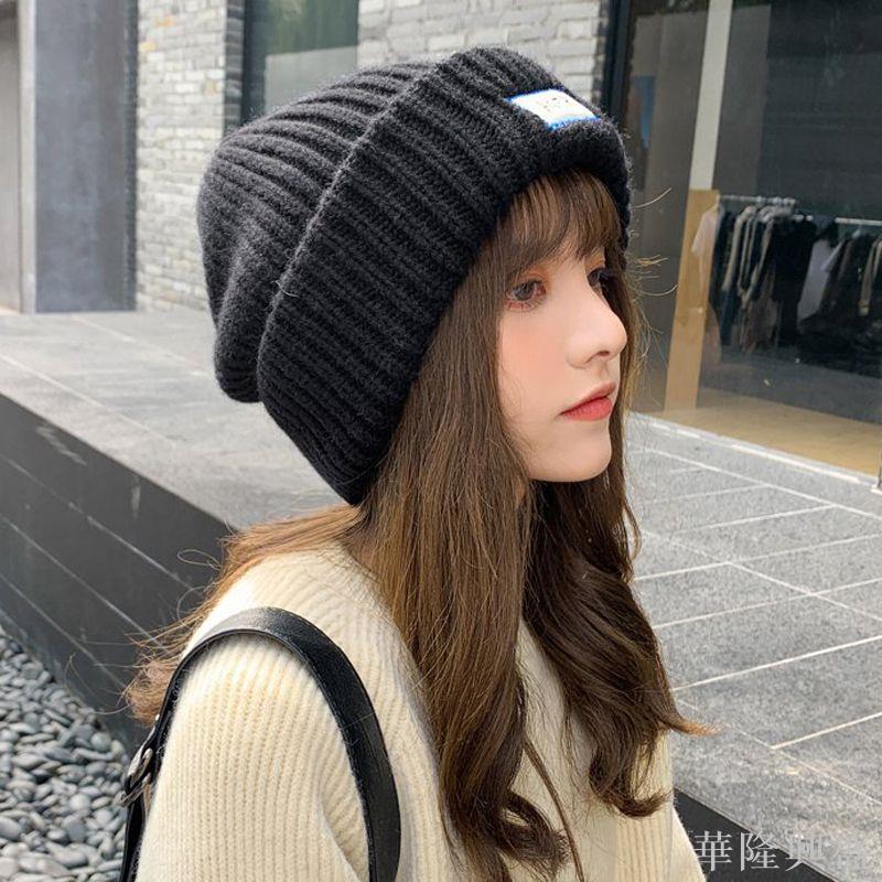 日系秋冬加厚冬季新款毛線帽女潮百搭顯臉小保暖護耳超厚針織帽子
