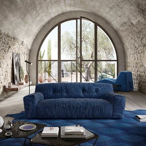 沙發 沙發椅 北歐簡約現代布藝沙發意式極簡小戶型客廳三人創意設計師