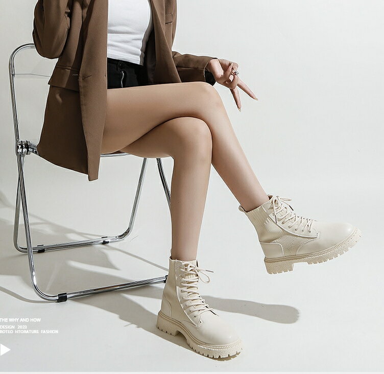 馬丁靴 圓頭休閒鞋 短靴 女鞋 中筒靴 靴子 軍靴 綁帶靴 厚底靴 櫻桃嚴選 6