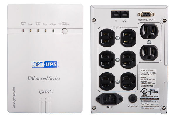 <br/><br/>  OPTI-UPS ES1000C 不斷電系統加值型 1000VA/ 700W (110V) 加值在線互動 式/階梯波<br/><br/>
