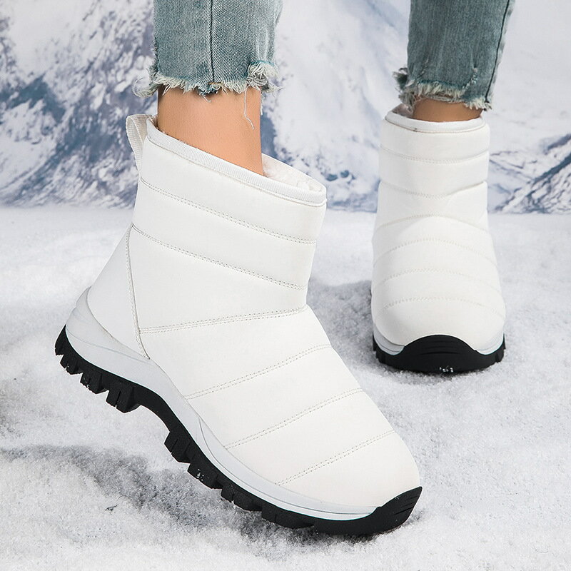 【免運】可開發票 雪靴 新款冬季雪地靴女中筒防水防滑保暖棉鞋厚底加絨加厚棉靴大碼