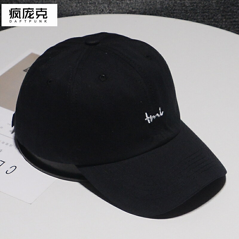 簡約刺繡鴨舌帽棒球帽子男女潮ins黑色日系休閑帥氣百搭情侶款夏