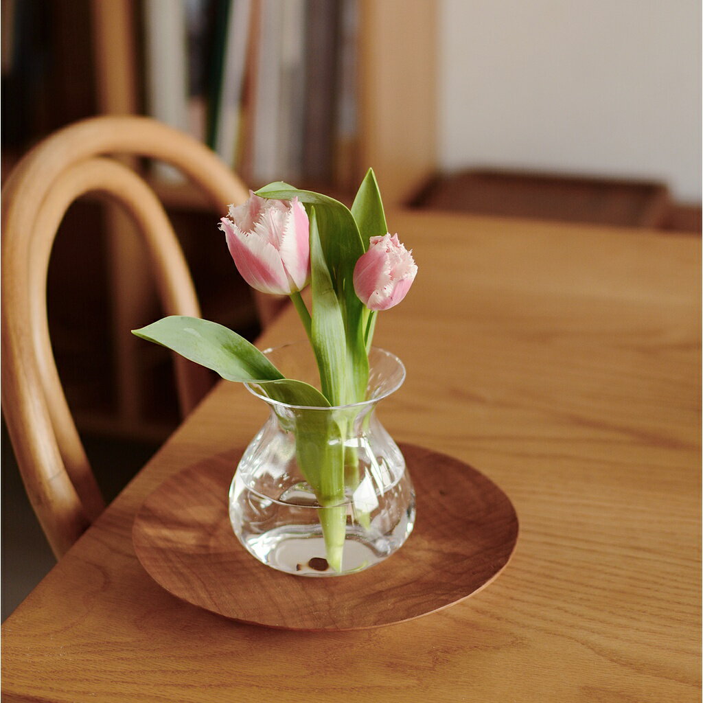 【優選百貨】瑪格麗特花瓶 水晶玻璃 現代簡約 手工吹制 小花瓶 透明花瓶 花插 居家 檯面花瓶