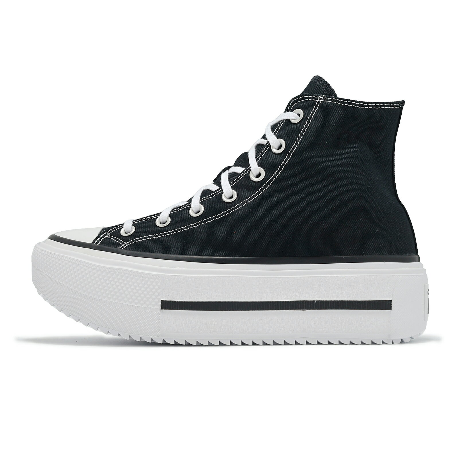 Converse 休閒鞋 All Star Lift Double Stack 男鞋 女鞋 黑 白 高筒 厚底 增高