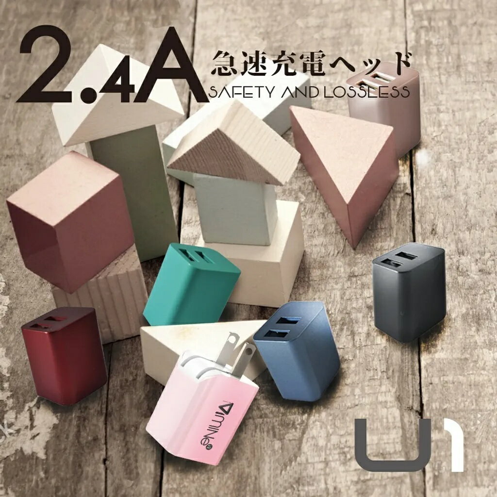 Mine2.4A雙孔摺疊快充電頭 apple充電器 通用快充頭 小白充【緣屋百貨】天天出貨 方塊豆腐雙USB充電頭 4