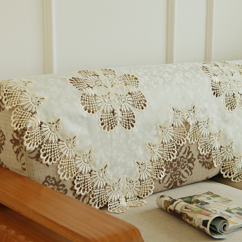 唯米5151歐式蕾絲縷空沙發巾繡花靠背巾沙發墊沙發套罩扶手巾布藝