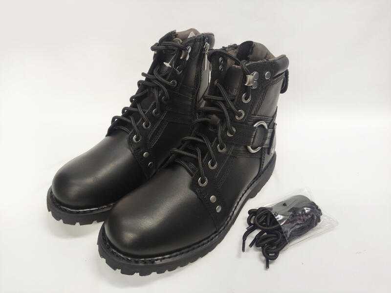 ORIS 時尚 機車 戰鬥靴 皮鞋 休閒皮鞋 真皮皮鞋 尺寸40~44 抗滑 耐磨 黑 S8926C01【大自在運動休閒精品店】 2