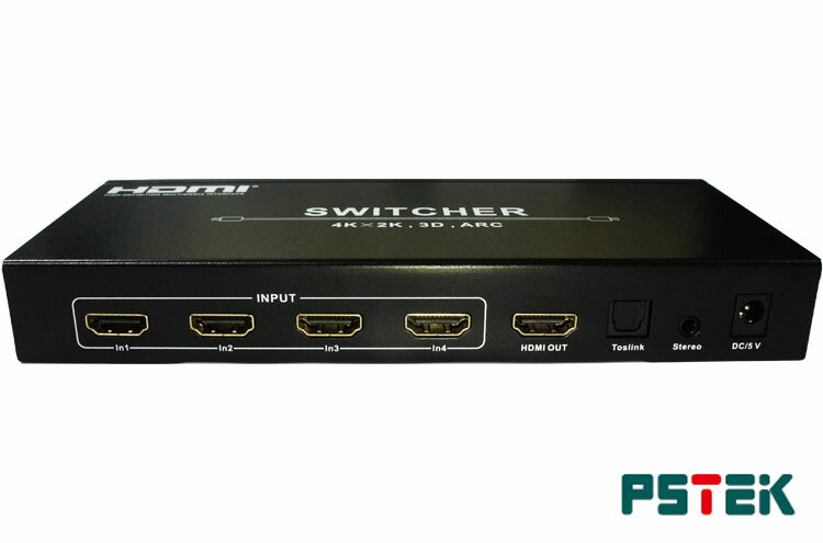 <br/><br/>  AviewS-4埠HDMI切換器/支援4Kx2K/PSTEK HSW-0401C<br/><br/>