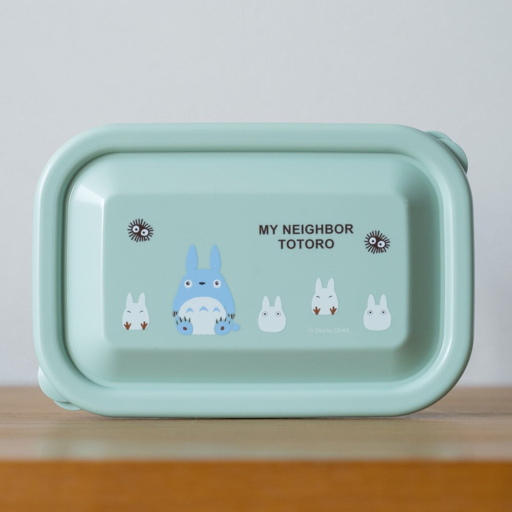 真愛日本 宮崎駿 吉卜力 龍貓 藍白龍貓煙綠 日本製 保鮮餐盒 S號 550ml 保鮮盒 餐盒 便當盒 小菜盒 禮物