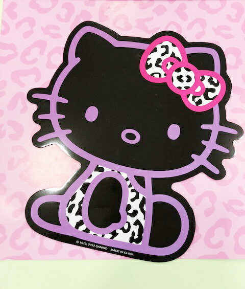 【震撼精品百貨】Hello Kitty 凱蒂貓 凱蒂貓 HELLO KITTY 車用大磁鐵-黑坐 震撼日式精品百貨