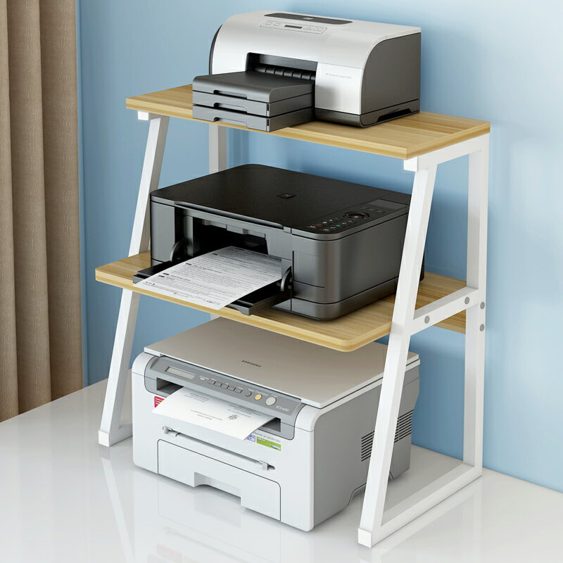 列印機置物架 小型打印機架子桌面雙層復印機置物架多功能辦公室桌上主機收納架【MJ16797】