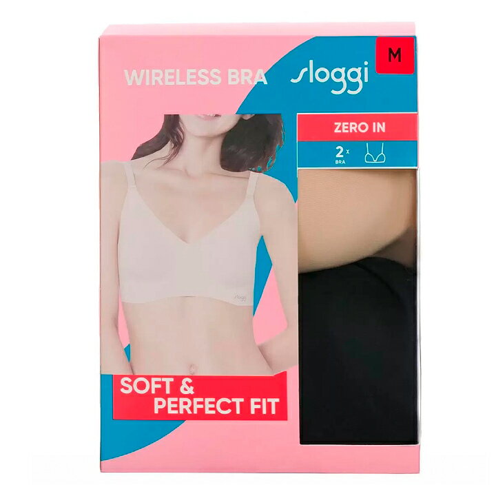 [COSCO代購5] C144793 Sloggi LDS 女後扣式無鋼圈內衣 2入組 黑 粉