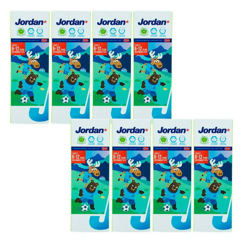 點數11%｜[COSCO代購5] D156505 Jordan 6-12歲兒童牙膏 含氟1000ppm 青蘋果口味 75公克 X 8入