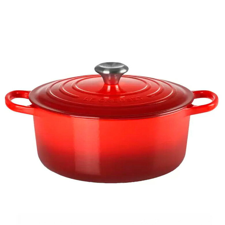 [COSCO代購6] D151298 Le Creuset 雙耳圓形鑄鐵鍋 含鋼頭鍋蓋 26公分 櫻桃紅