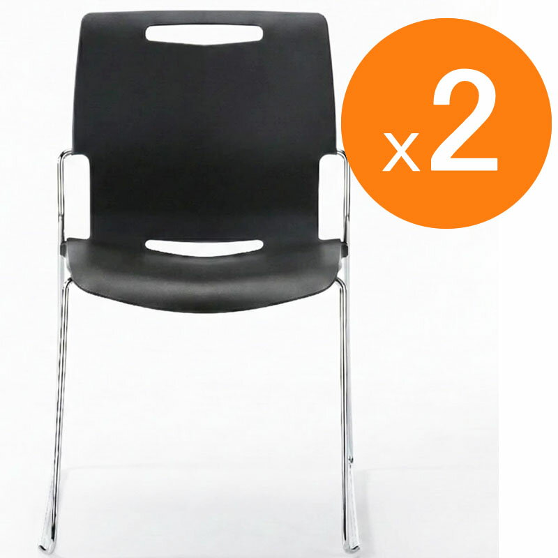 [COSCO代購6] W158728 Musical Chairs Cache 可堆疊辦公椅 黑 2組