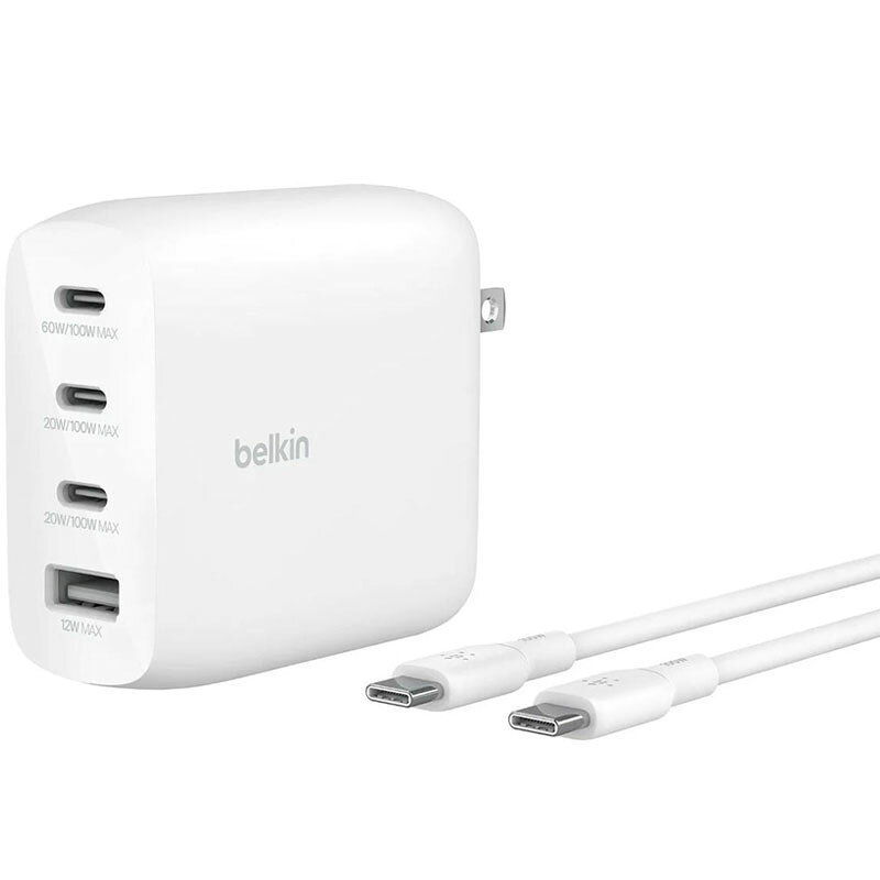 [COSCO代購6] D161046 Belkin BoostCharge Pro 氮化鎵 112W 4孔充電器 (USB-C X 3 + USB-A X 1)