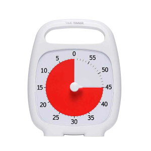 [2美國直購] Time Timer PLUS 手提式視覺倒數計時器 60分鐘-白色 用於教室辦公室家庭學校 靜音操作
