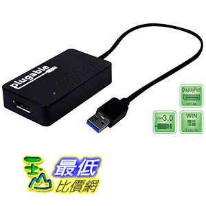 <br/><br/>  [美國直購] Plugable USB 3.0 to DisplayPort 4K UHD (Ultra-High-Definition) Video Graphics Adapter 適配器<br/><br/>