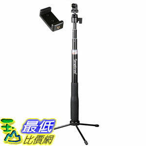 [106美國直購] 自拍棒 腳架 Smatree SmaPole Q3 Telescoping Selfie Stick with Tripod Stand