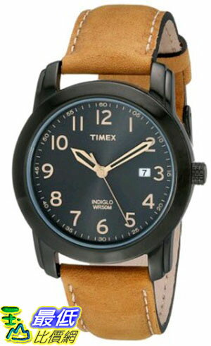 [105美國直購] Timex Mens T2P1339J Elevated Classics Stainless Steel Watch with Brown Genuine Leather Strap