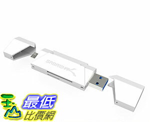 [美國直購] Sabrent 2-Slot 讀卡機 黑銀兩色 Micro USB OTG and USB 3.0 Flash Memory Card Reader for Windows, Mac