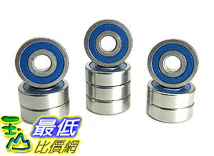 <br/><br/>  [106美國直購] 5x16x5mm Precision Ball Bearings ABEC 3 Blue Rubber Seals (10)<br/><br/>