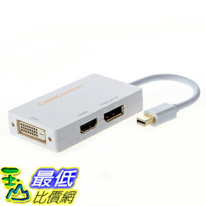 [美國代購] CableCreation CD0016 3-in-1 Gold Mini Displayport to HDMI/DVI/DisplayPort Adapter 適配器