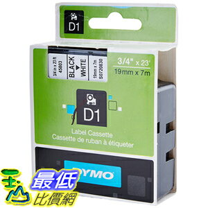 [美國直購] DYMO 45803 Standard D1 Self-Adhesive Polyester Tape for Label Makers 3/4 inch x 23' 標籤紙