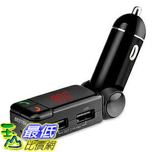 <br/><br/>  [美國代購] BESTEK BTBC06 車充 傳送器 In-Car FM Transmitter with Dual USB Charging, Music Control, Card Reading + AUX Input<br/><br/>