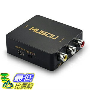 <br/><br/>  [美國直購] Musou F01 Mini HDMI to 3RCA Composite CVBS Vedio Audio AV Converter Adapter 1080P Supporting PAL/NTSC 音頻轉接頭<br/><br/>