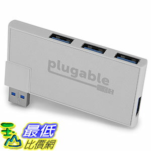 [美國直購] Plugable LYSB01N47J1GA-ELECTRNCS 集線器 Rotating 4-Port USB 3.0 Mini Travel Hub