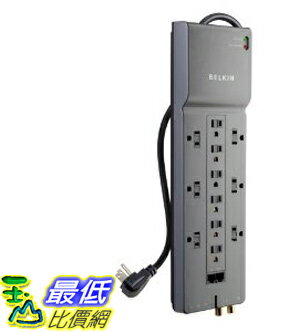 [o美國直購 ShopUSA] Belkin 電湧保護器 BE112230-08 12 Outlet Home/Office Surge Protector with Telephone and Coaxial Protection(8 feet)