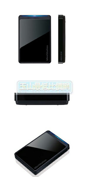 [美國直購] Buffalo MiniStation Stealth 500 GB USB 2.0 External Hard Drive HD-PCT500U2/B 炫亮碟 側邊炫亮藍 LED光設計 $2448