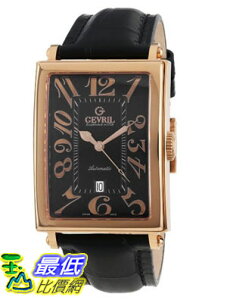 [美國直購 USAShop] Gevril 手錶 Men's 5101A ＂Avenue of Americas＂ Leather Strap and Rose Gold-Plated Rectangular Dial Automatic Watch $37999