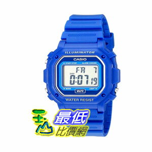 [104美國直購] Casio F108WH 手錶 Water Resistant Digital Blue Resin Strap Watch