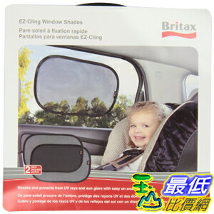 [美國直購 ShopUSA] Britax 2 Pack EZ-Cling Sun Shades, Black汽車窗戶遮陽防曬防紫外線檔網 UPF 30+(二入裝)