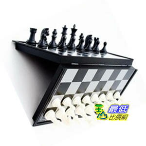 a@[103玉山最低比價網] 國際象棋 標準象棋 磁性 西洋棋 黑白色 折疊棋盤 中型 (793105_G13)