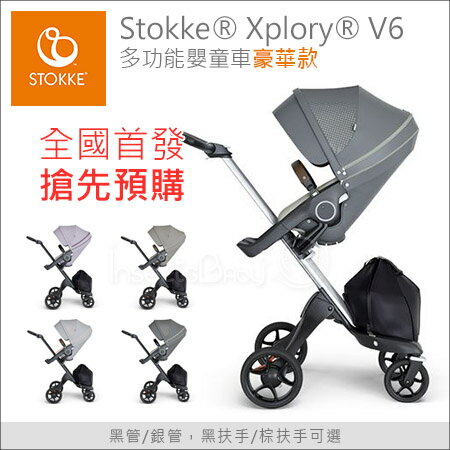 ✿蟲寶寶✿【挪威Stokke】時尚全能 豪華高景觀 嬰兒手推車 Xplory V6 豪華款 - 春芽綠座椅